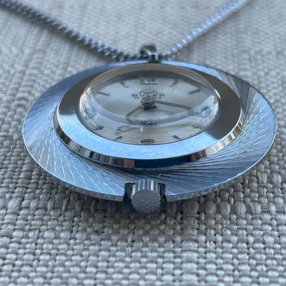 Buler Sea Pocket Watch Vintage Swiss Made 17 Jewels hand winding Watch Necklace - Picture 4 of 10